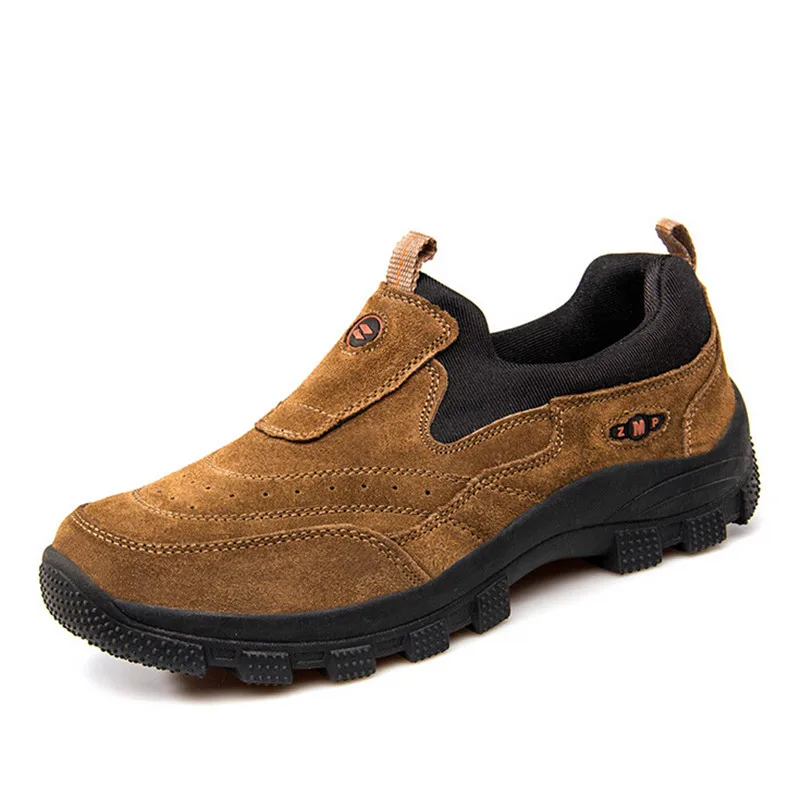 

New High Quality Breathable Waterproof Suede Leather Outdoor Shoes Men Climbing Mountain Trekking Shoes