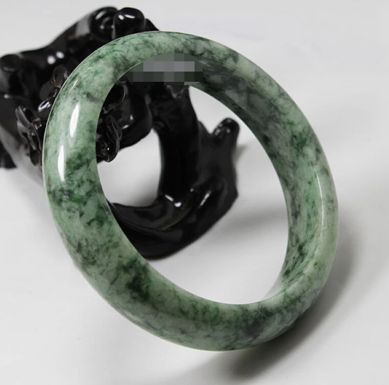 

0146 Natural Green Jadeite Jade Gems Bangle Bracelet