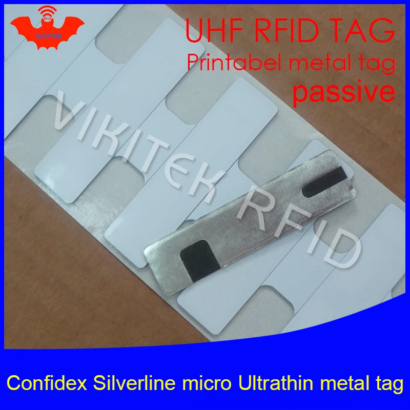 UHF RFID анти-металл тегов confidex silverline micro 915 м 868 м Impinj Monza4QT EPCC1G2 6C малый печати PET пассивные RFID ПЭТ Лабе