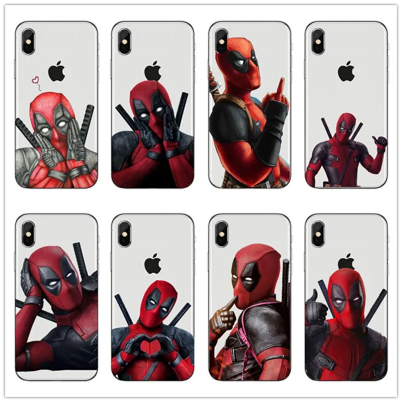 سوبر بارد الأعجوبة Deadpool بطل السوبر لينة سيليكون غطاء إطار هاتف محمول ل iphoneX XSMax 8 8 زائد 7 7 زائد 6 6 ثانية 6 زائد 5 5 ثانية SE