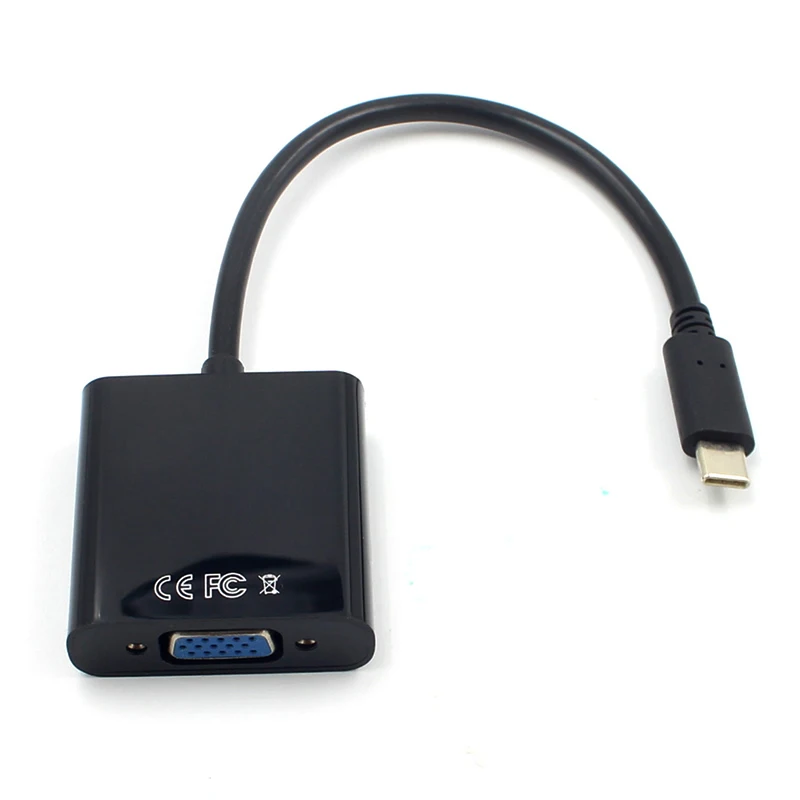 Портативный USB3.1 Тип-C на адаптер VGA HD 1080 p быстрая передача видео кабель для Macbook ТВ Проектор Монитор передачи видео