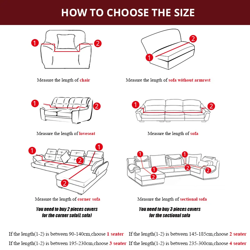 Универсальный чехол для дивана, кресло, угловой диван, эластичные диванные чехлы, L образный диван, чехол для гостиной, SC007-1