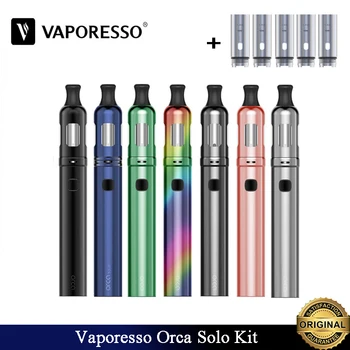 

Original Vaporesso Orca Solo Kit And ORCA SOLO Coil 1.3ohm With 1.5ml Tank 800mAh Built-in Battery Vape Pen Electronic Cigarette