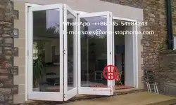 Алюминиевая Складная Дверь для ресторана, деревянная цветная обработка поверхности алюминиевый профиль стеклянные складные двери для