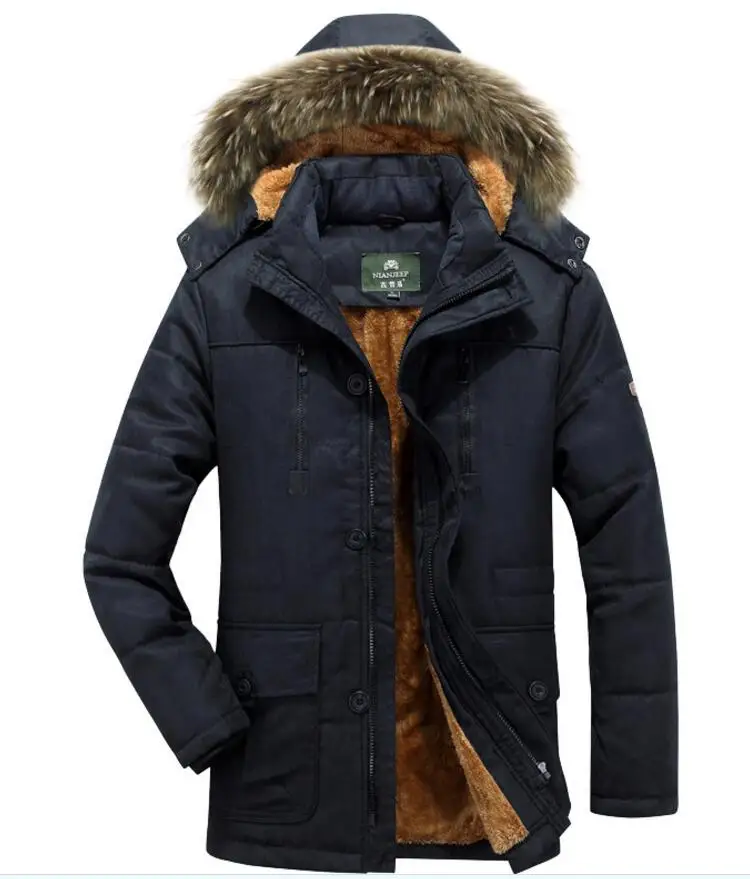 PEILOW, шерстяная зимняя мужская куртка, большой размер, M-6XL, 7XL, теплая утолщенная парка, мужские пальто с меховым капюшоном, мужская куртка, пальто, верхняя одежда, парки - Цвет: black
