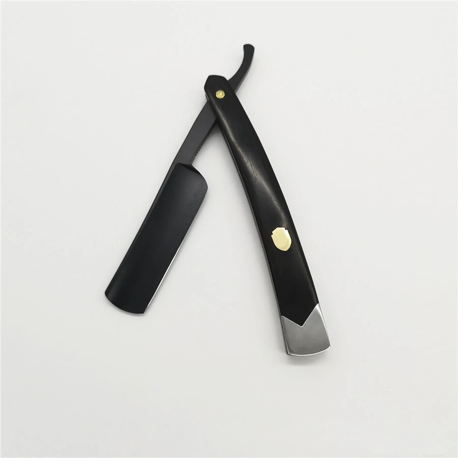 

Black Steel Super Sharp Razor Men Manual Straight Razor Traditional Handmade Remover Tool Facial Hair Eyebrow Beard Shaver 045-c