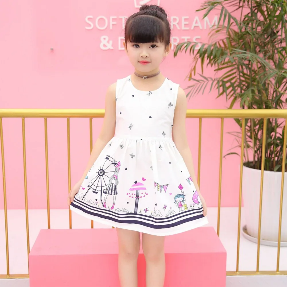 

2018 Fashion Kids Baby Girl Toddler Infant Casual Cute Red Floral Princess Floral Dress 2-6 Girls Dresses Children Clothing