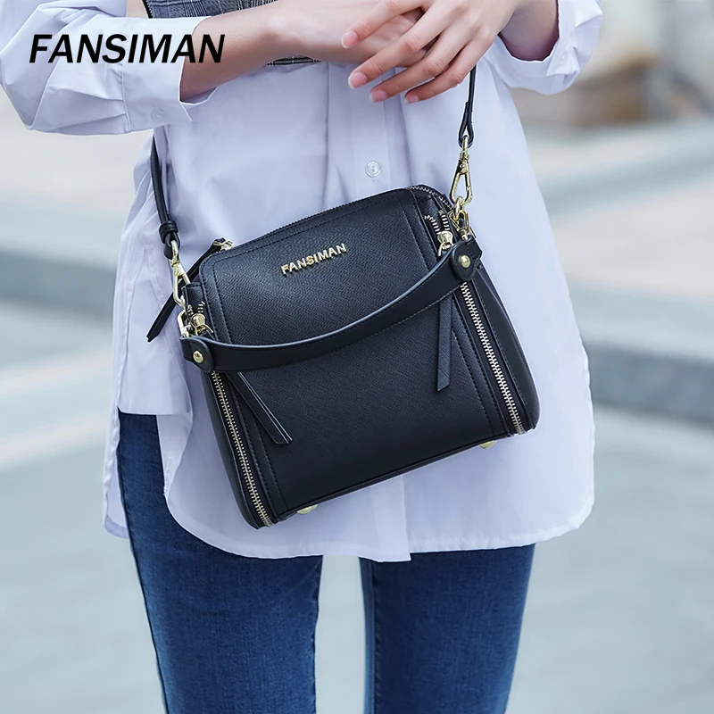 

Fansiman Crossbody Bags For Women Messenger Bags 2018 Vintage Leather Bags Handbags Women Famous Brand Shoulder Sac