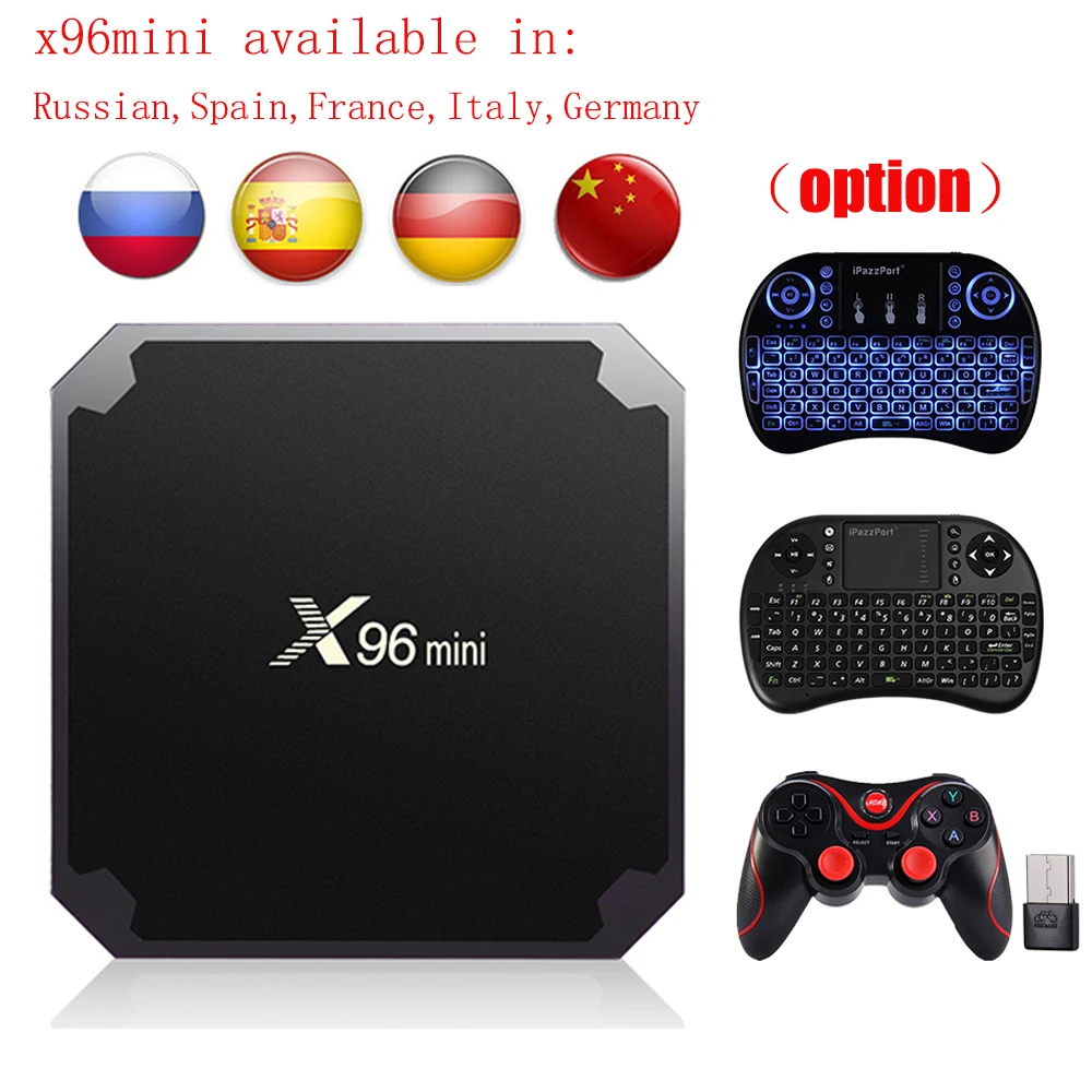 Мини ТВ приставка Android 7.1.2 X96 2 ГБ 16 1 8 четырехъядерный процессор Amlogic S905W поддержка 4