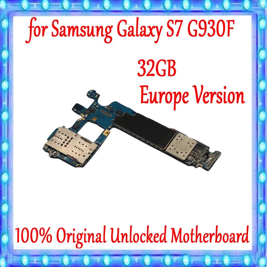  100% Original Motherboard For Samsung Galaxy S7 G930F Unlocked Mainboard Tested Good Logic Board 32