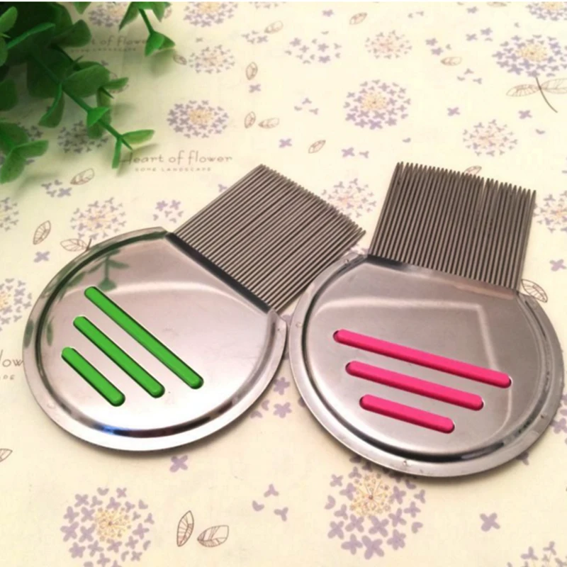 

2 x Pet Fine-toothed Flea Comb Pet Stainless Steel In addition to Flea Fine-tooth grooming combing needle comb Brush Cat and dog