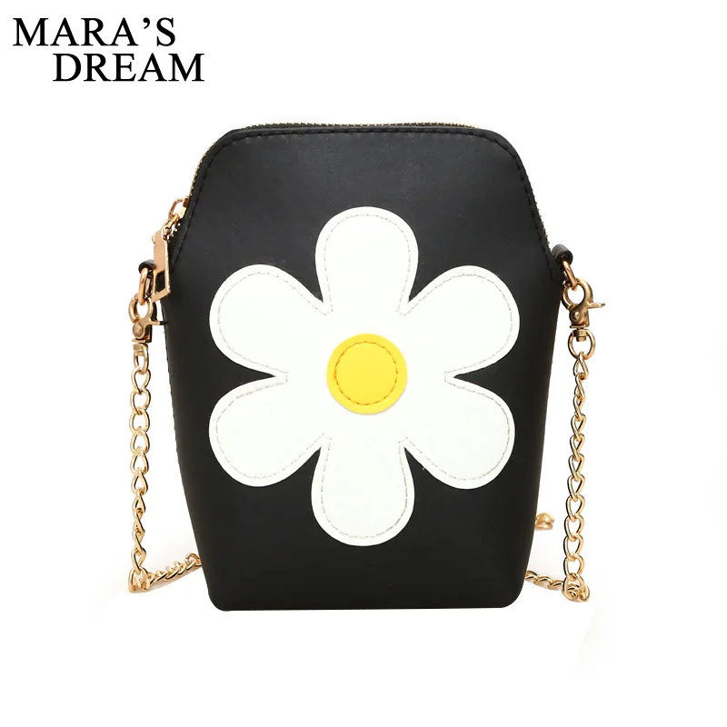 

Mara's Dream PU Leather Floral Printing Phone Bag Fashion Women Shoulder Bags Crossbody Bags For Women Mini Messenger Bag