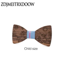 Классический Детский галстук-бабочка для мальчиков и девочек, Детский галстук-бабочка, модный деревянный галстук-бабочка, галстук с мультяшными животными