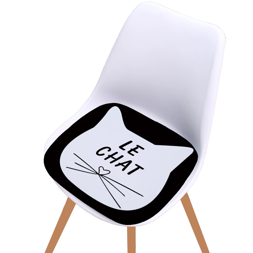 Супер мягкая фланелевая подушка для сидения с принтом зебры, мультяшная стильная Подушка для стула, кошка для украшения дома и кухни