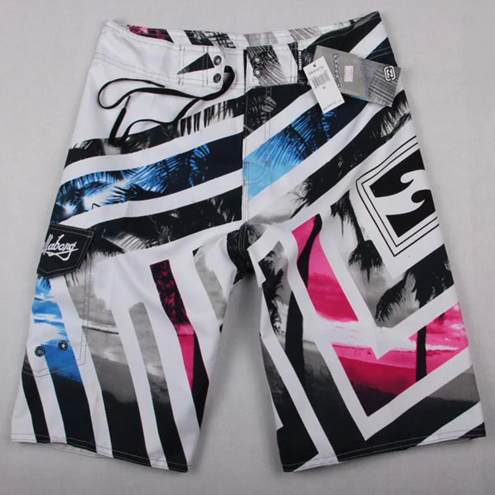New arrive Mens Shorts Surf Board Shorts Summer Sport Beach Homme Bermuda Short Pants Quick Dry Silver Boardshorts 2018 New