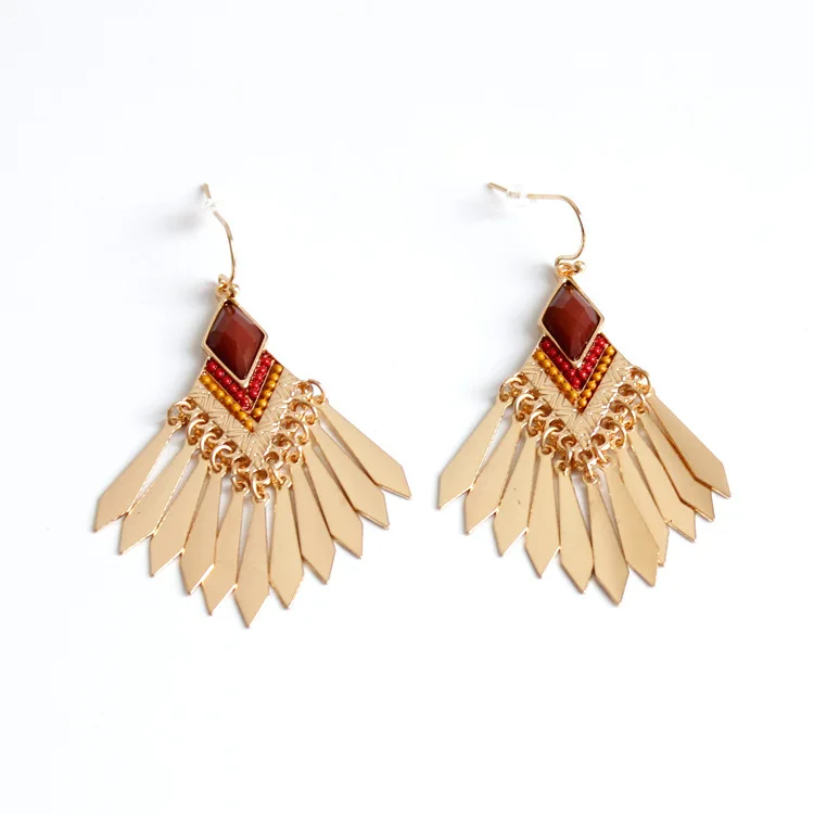 

new alloy fast selling hot earrings Alloy inlaid artificial gemstones / semi precious stones earrings