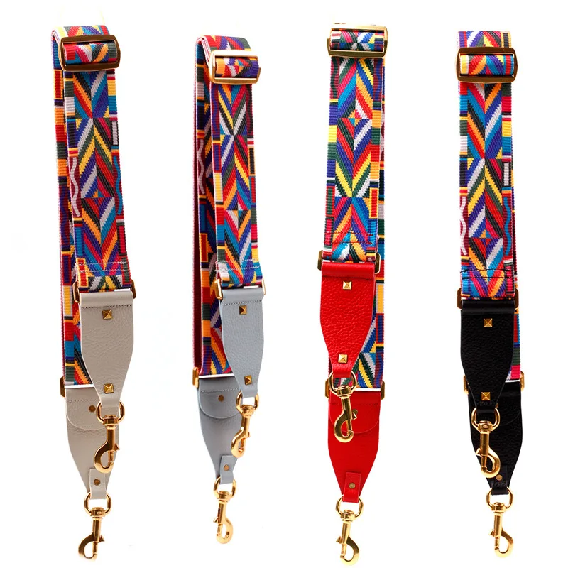

2017 fashion colorful rivet handbags belts women bags strap women bag accessory bags parts Genuine leather icon bag belts color
