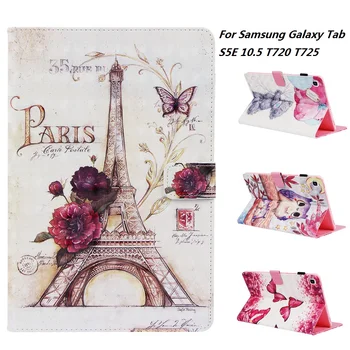 

3D Tower Pattern PU With Card Slot Cover Case for Samsung Galaxy Tab S5E 2019 SM T720 SM T725 new Galaxy tab S5E 10.5" tablet