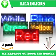 3PCS 32 16 waterproof P10 Outdoor Red Green Yellow Blue Led module for single color P10