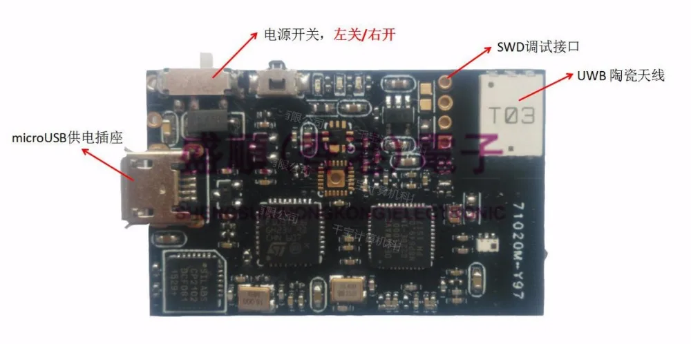 

Indoor positioning of ultra wideband UWB dwm1000 ranging base station Label Development board Communication module