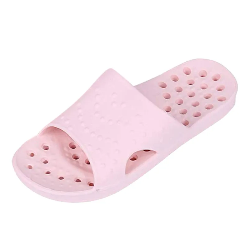 Женская летняя популярная пляжная обувь; Повседневные тапочки для пар; домашняя обувь на плоской подошве; нескользящие быстросохнущие Тапочки для ванной; мягкие домашние тапочки;#40 - Цвет: Розовый
