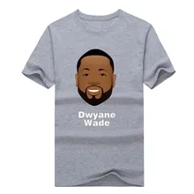 2017 New 100% Cotton DWYANE WADE CHICAGO T-shirt fashion T Shirt for FANS gift 0306-13