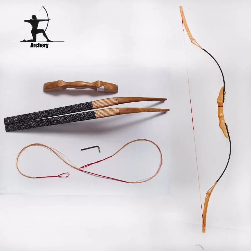 

New 50 LBS@28 inches Outdoor Sport Archery Traditional Take Down Hunting Recurve Bow Free Shipping