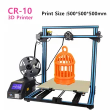 Creality CR-10 3D принтеров печати размер 300*300*400/400*400*400/500*500*500 мм DIY рабочего 3 D принтер бесплатно накаливания Бесплатная доставка