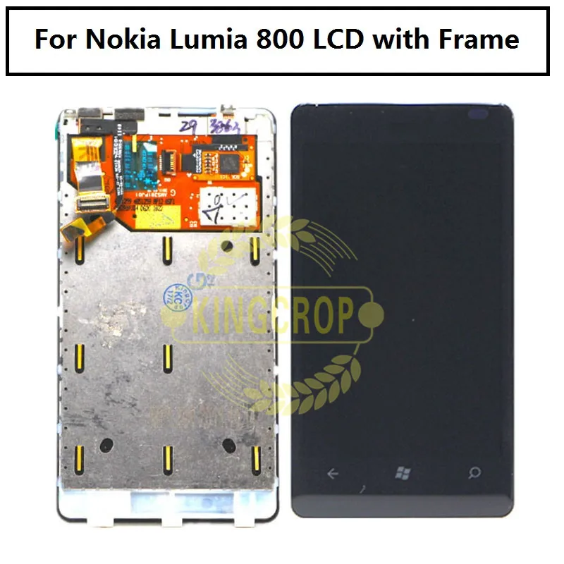 Для Nokia Lumia 800 ЖК сенсорный экран с дигитайзером в сборе + рамка Запчасти