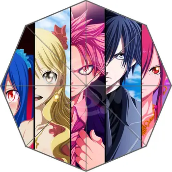 

7.4#24 New Fashion Custom fairy tail happy Halloween anime #1 Umbrella Sunny and Rainy Sunscreen Anti-uv Umbrella L#24