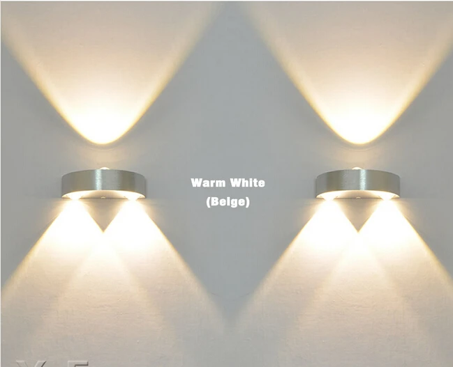 

4pcs Indoor 3W LED Wall Lamp double side AC110V/220V bedroom Kitchen Decorate sconce Cold White / Warm White / Yellow /R/G/B