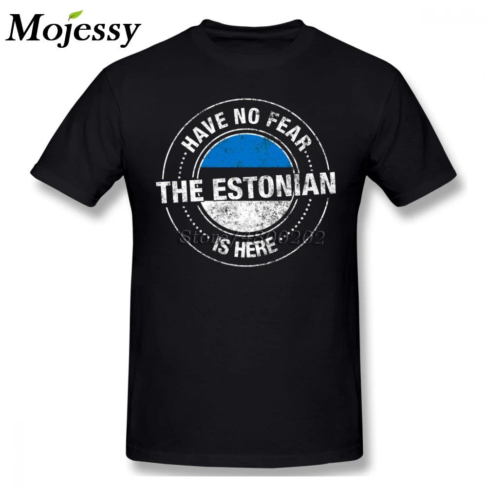 

ESTONIAN Estonia Flag T-shirt For Men Short Sleeve Plus Size 100% Cotton Tee