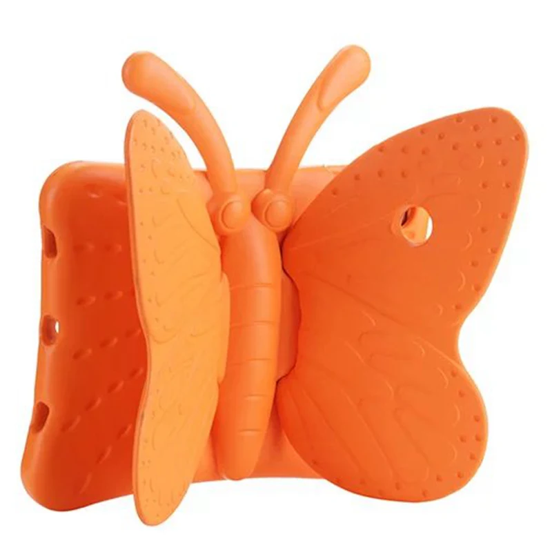Ударопрочный чехол EVA для iPad air/air2/pro 9,7/9,7 /9. 7 чехол для планшета с мультяшной бабочкой и подставкой для iPad air Kids защитный чехол - Цвет: Оранжевый