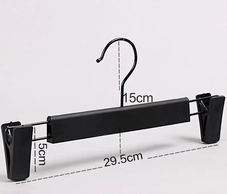 Черная матовая пластиковая вешалка для показа одежды, полка для одежды, органайзер, подставка для брюк, подставка-дисплей с зажимом - Цвет: 1
