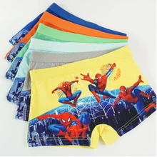 Нижнее белье для маленьких мальчиков; трусы-боксеры с героями комиксов; детские трусы с рисунком Человека-паука; трусы для детей 3-8 лет