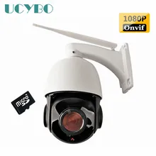 Mini 2MP IP PTZ camera 1080P HD wireless outdoor Pan tilt 4x zoom wifi Speed Dome P2P PTZ IP security Cameras remote TF SD Card