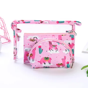 

Cosmetics Make Up Bags Travel Beauty Organizer Makeup Bag Handbag Female Zipper Purse Small Travel Multicolor Pattern Pouch