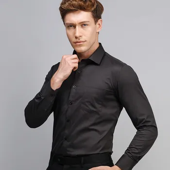 

Men's Shirt Classic Solid Color Shirt Men's Fashion Wild Party Wedding Shirt Men's Business Official Casual Shirt
