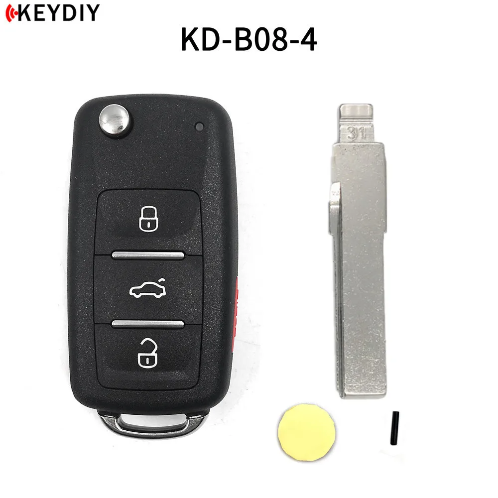

KEYDIY KD B08-3/4 Car Key For Toyota KD900/KD-X2/KD MINI Key Programmer B Series Remote Control with 31# Blade and Logo