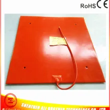 500*500*1,5 мм кровать с подогревом для 3D-принтера 240 в 800 Вт Гибкая силиконовая Резина нагреватель клей 1 сторона 4*10 мм отверстия 500 мм свинцовый провод