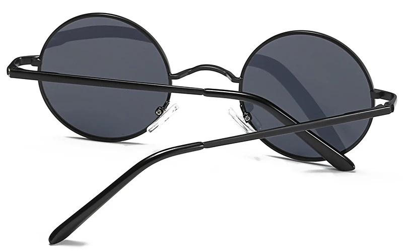 ZJHZQZ стимпанк Круглые Солнцезащитные очки Брендовые дизайнерские классические Поляризованные металлические оправы маленькие винтажные Ретро золотые синие зеленые серебряные линзы