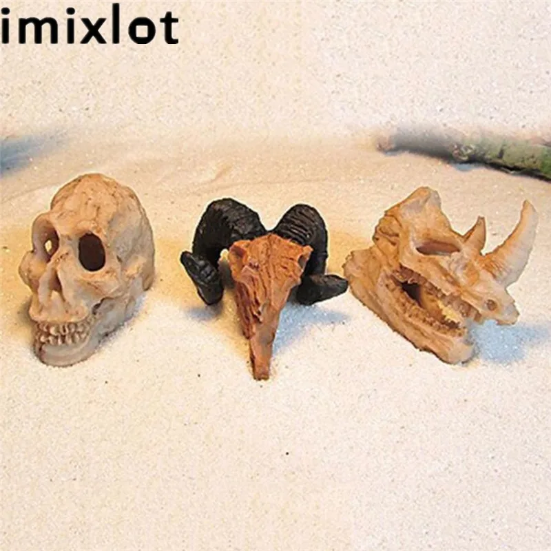 

Imixlot Mini Resin Skull Scary Animal Head Halloween Party Decoration Kids Cosplay Tools April Fool's Day Gift