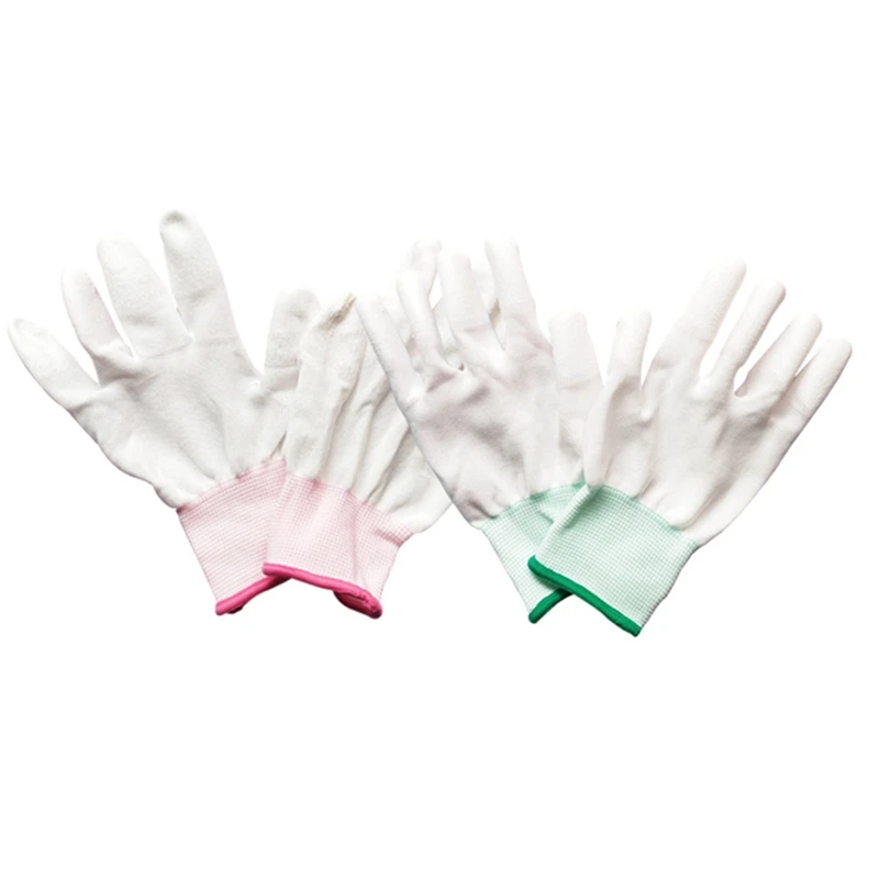 Антистатические перчатки антистатические электронные рабочие перчатки с полиуретановым покрытием с покрытием ладони, противоскользящие для защиты пальцев
