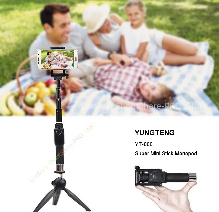 

YUNTENG Tabletop Kits:Bluetooth Remote Stand Selfie Stick Tripod Monopods For iPhone 6S 7 Plus For Samsung Galaxy S8 Android