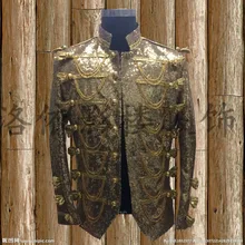 XS-XXXXL! Ночной клуб мужчины певица продолжение этап костюм Мода бар DJ Производительность костюмы корейской версии этап певица одежда прилив