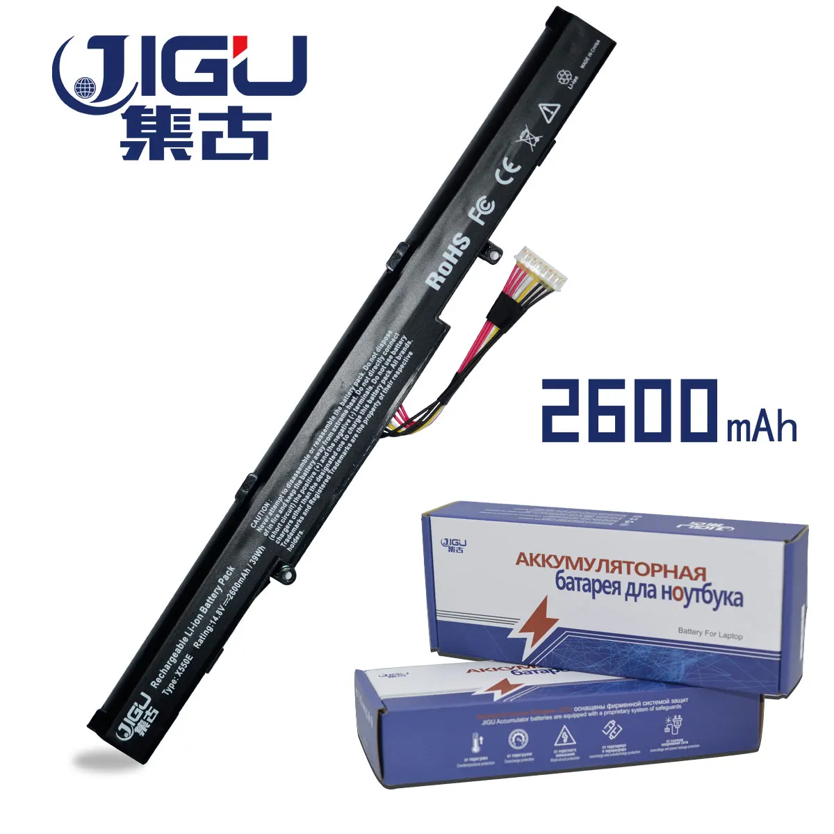 JIGU ноутбука Батарея A41-X550E для Asus A450 F450J X450 A450C F450V X450E A450E F550D X450J A450J F550DP X450JF A450JF K550D