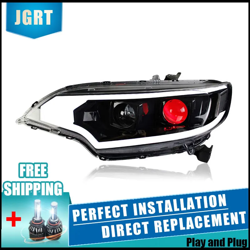  2PCS LED Headlights For Honda Fit 2014-2017 Car Led Lights Double Xenon Lens Car Accessories Daytim - 32886486997