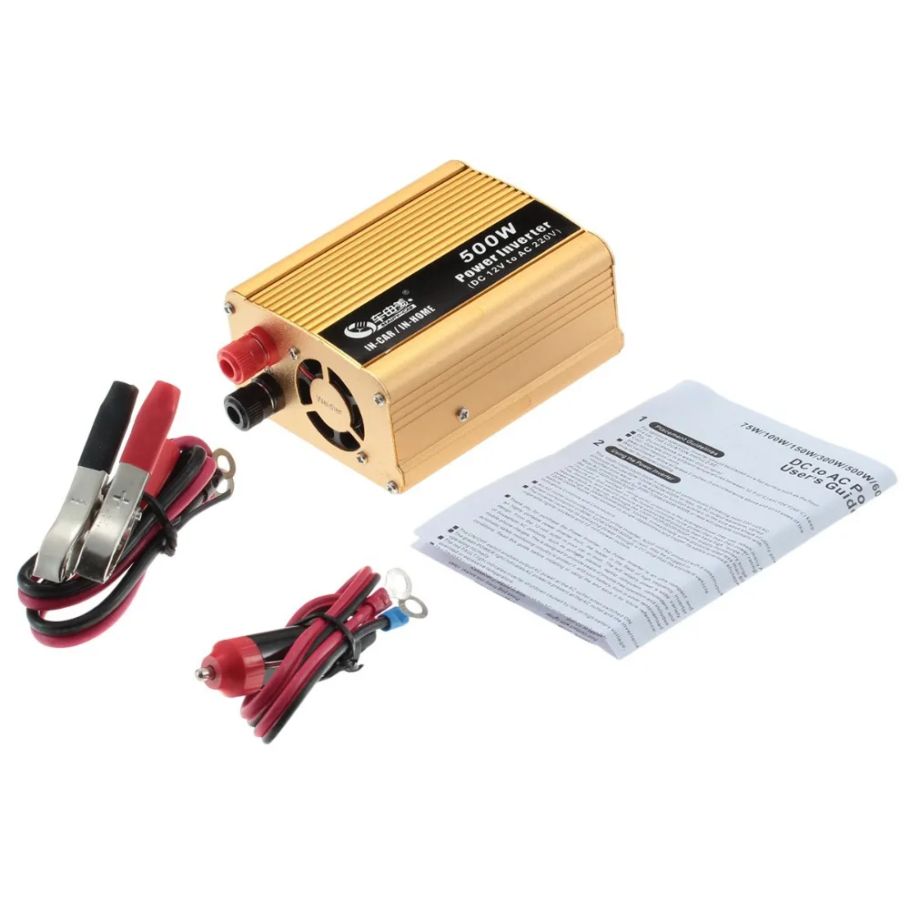 2015 New Inverter 12v-220v 500w USB Car Charger Power Bank Jump Starter Cargador Coche Battery 12 Volt Inversor Gold F434610 |