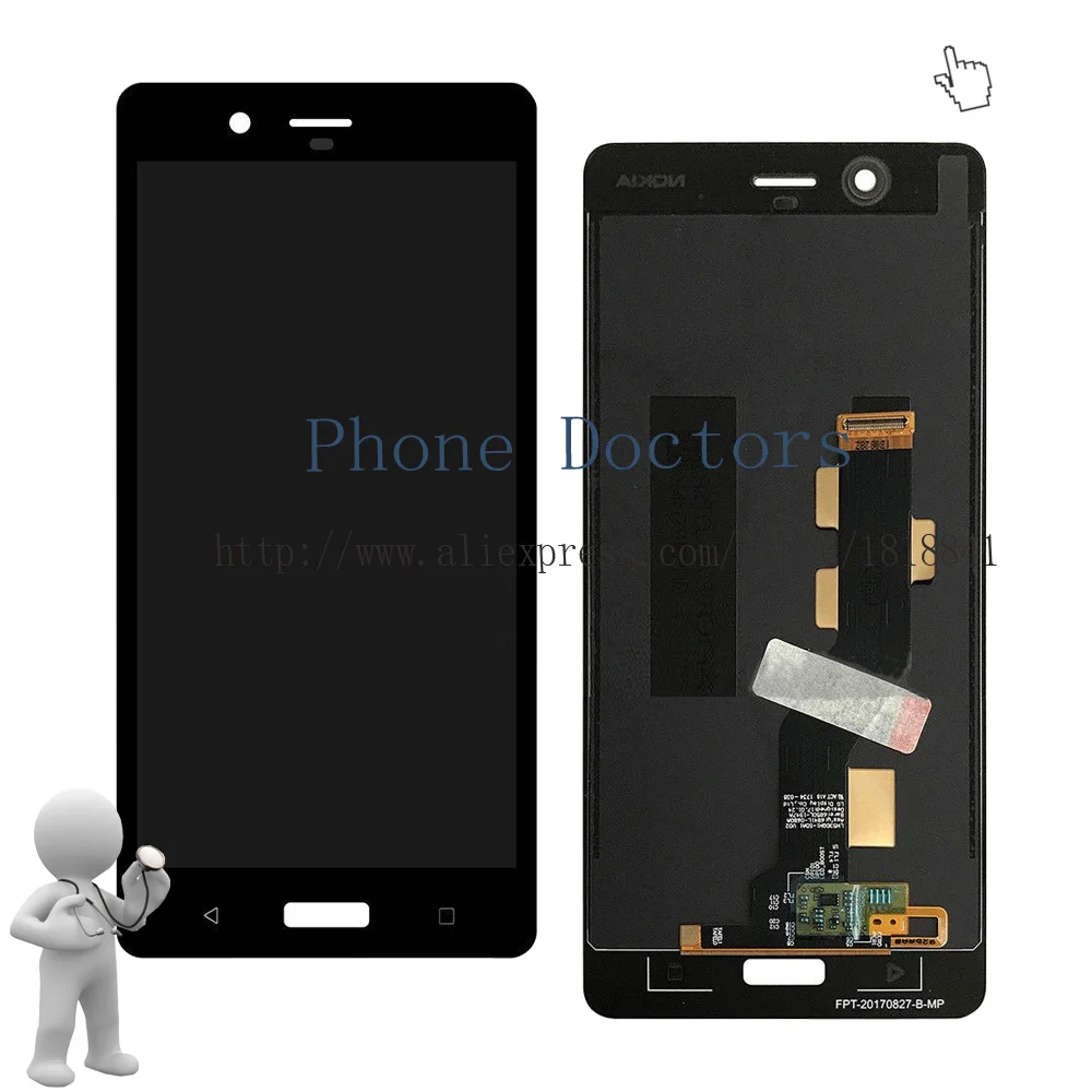

5.3" Full LCD DIsplay+Touch Screen Digitizer Assembly For Nokia 8 N8 TA-1012 TA-1004 TA-1052 ; New ; Black ;100% Tested