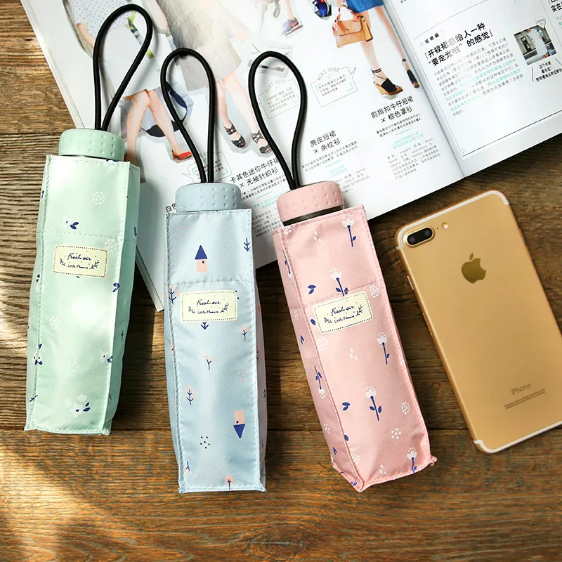 

Small Pocket five Folding Pencil Umbrella Ultra-thin Light Mini Umbrella Rain Women uv Umbrella for Men Sun Rain Gear Parasol